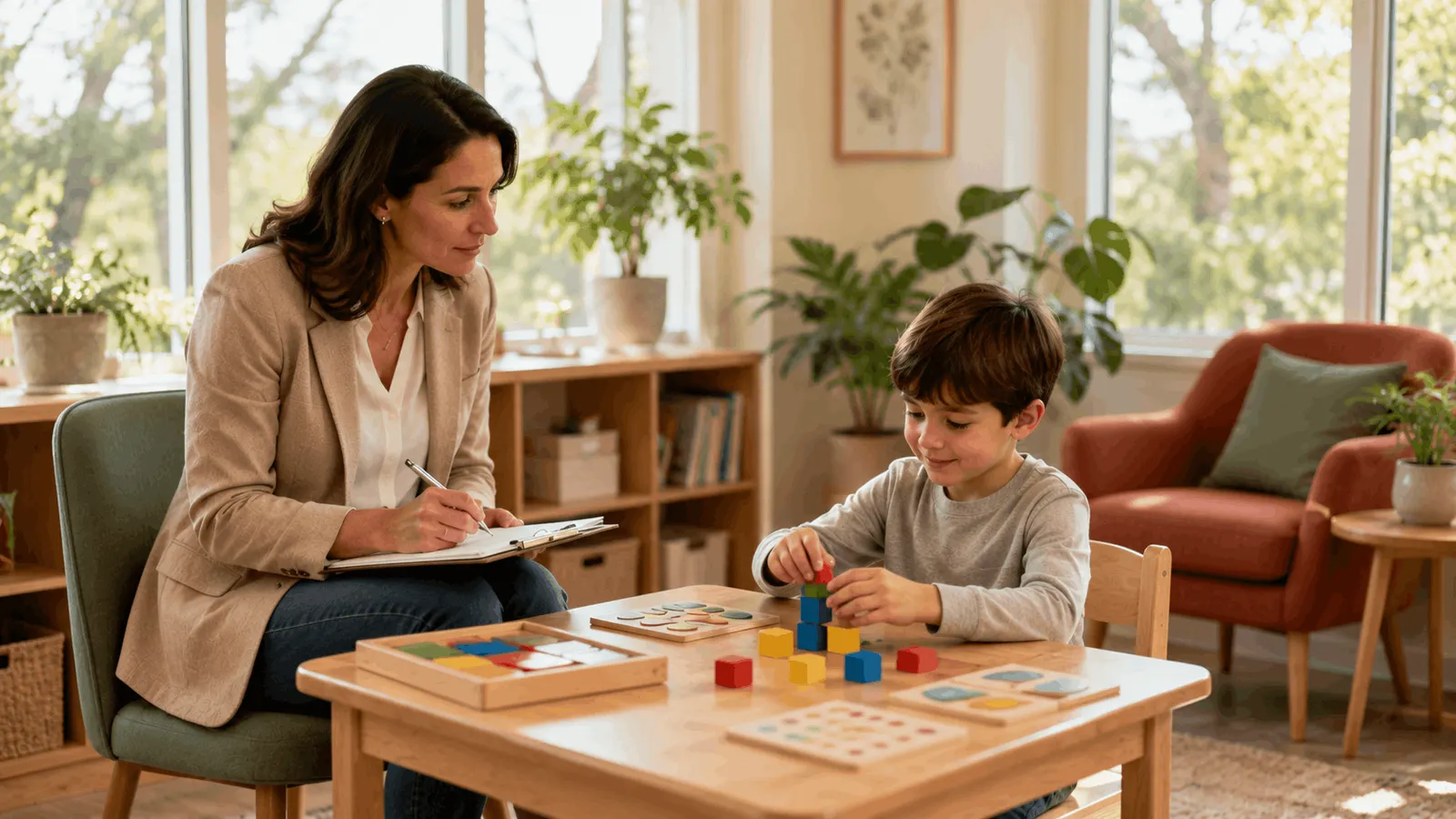 Child psychological testing to identify learning or behavioral challenges