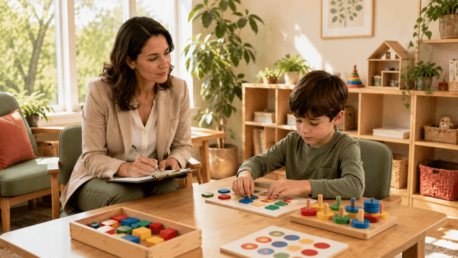 Psychological testing for children evaluating attention and cognitive skills