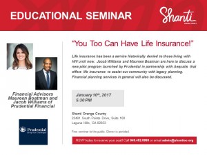 "You Too Can Have Life Insurance!” Seminar @ Shanti OC | Laguna Hills | California | United States